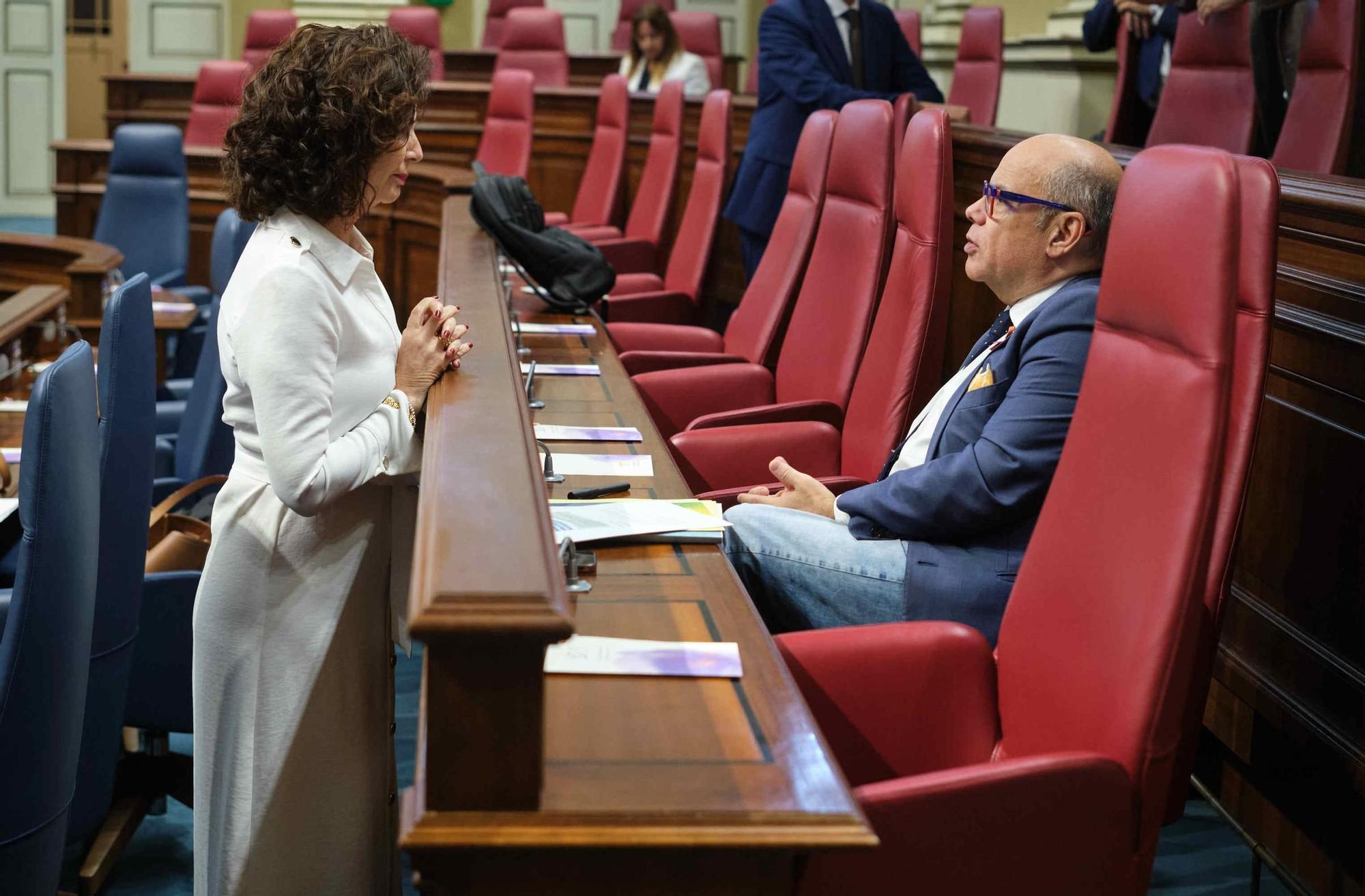 Sesión plenaria del Parlamento de Canarias.