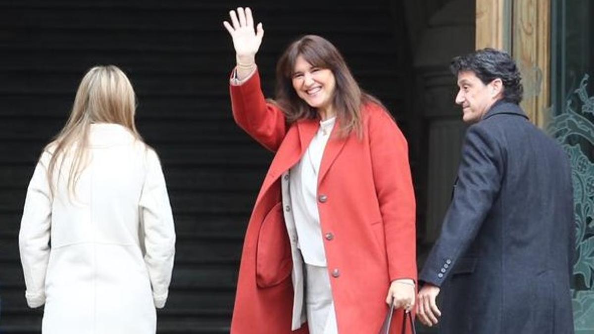 Laura Borràs, a su llegada a la Audiencia de Barcelona