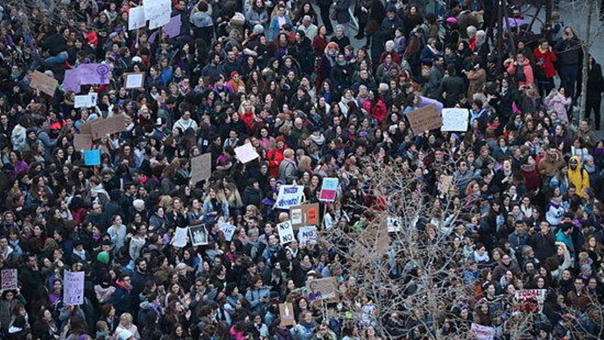 Imatge de la vaga feminista del 2018 a Barcelona.