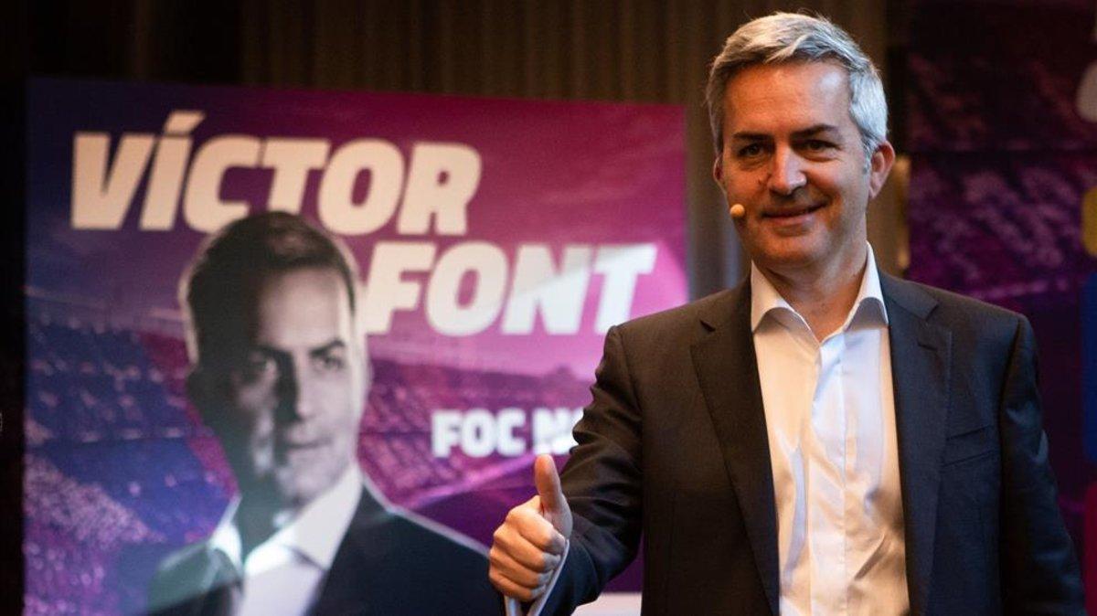 Víctor Font durante un acto celebrado en su sede