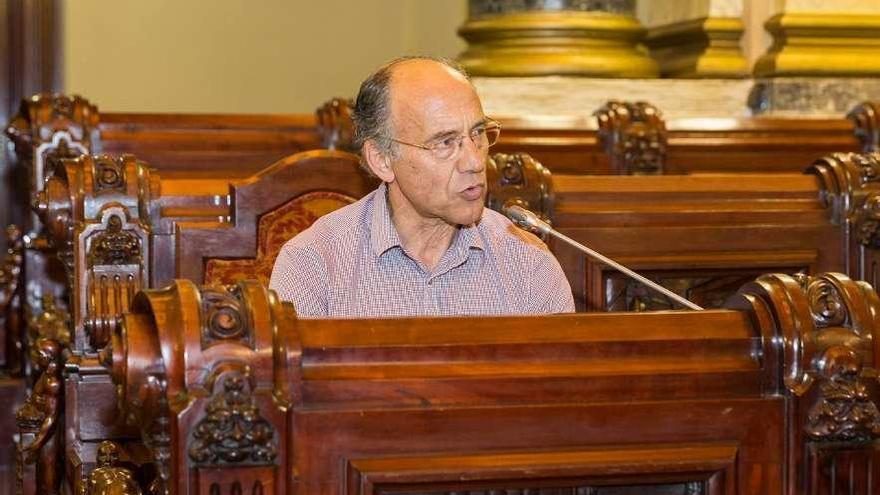 José Luis Méndez, durante su intervención el lunes en el Escano Cidadán del pleno municipal.