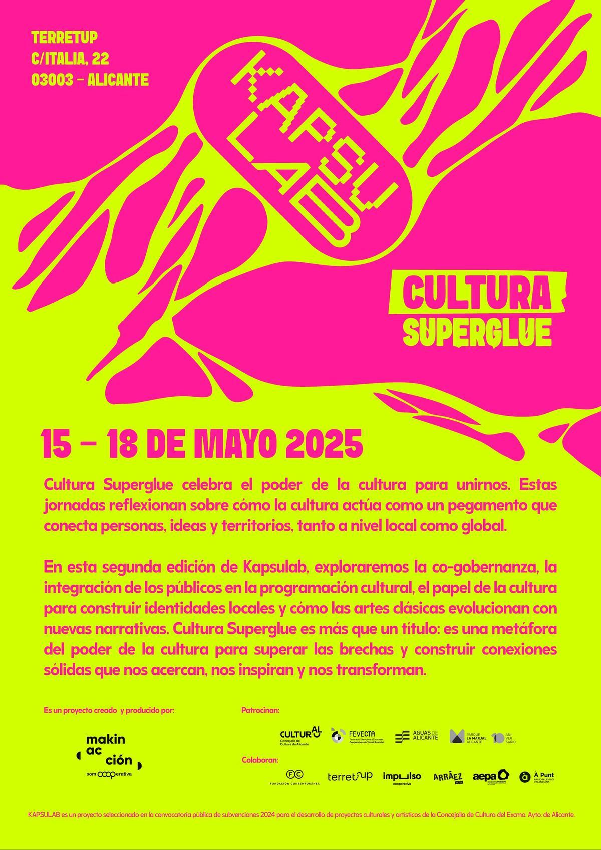 Cartel oficial de las jornadas de Kapsulab que tendrán lugar en Alicante