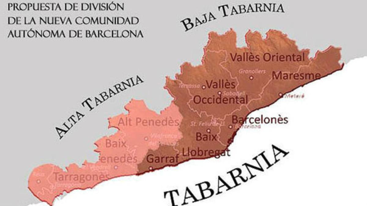 El mapa de Tabarnia