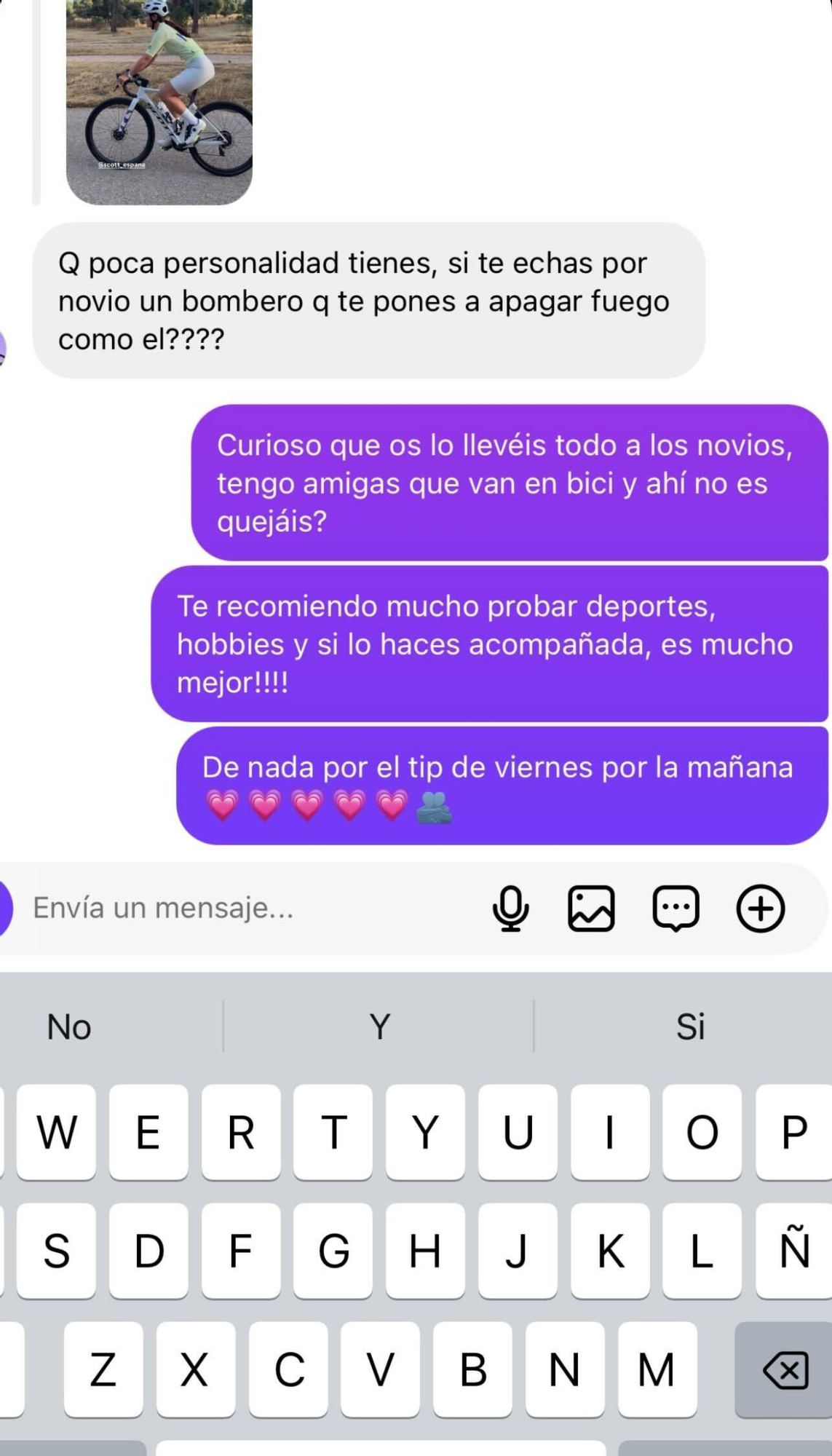 Laura Escanes recibe críticas por hacer ciclismo y les responde contundente
