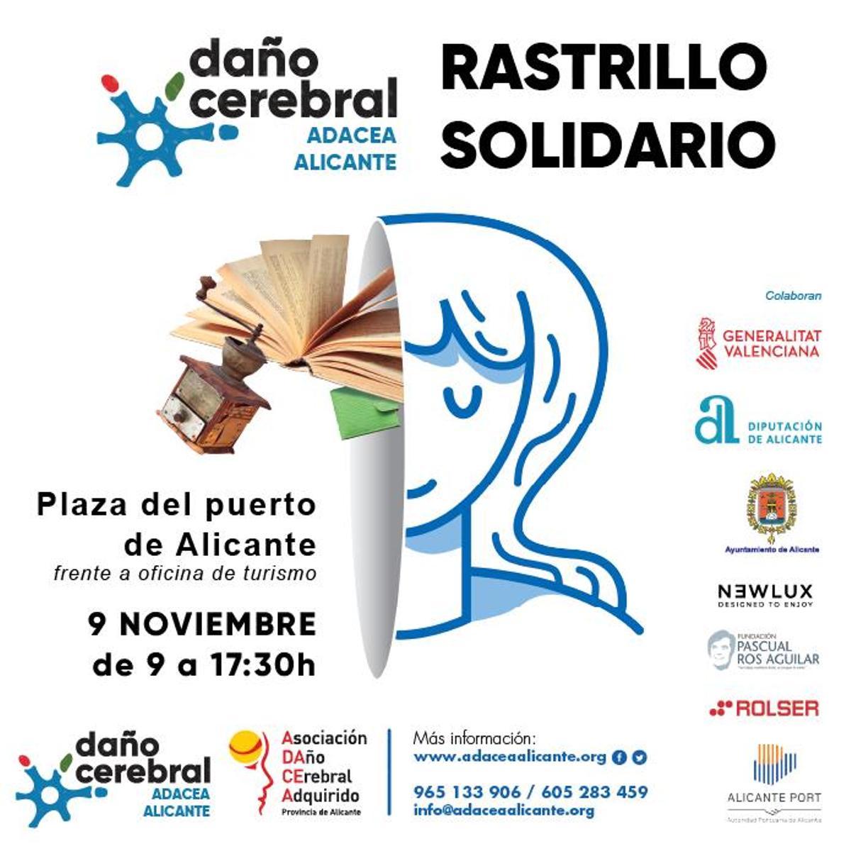 ADACEA Alicante organiza su Rastrillo Solidario el domingo 9 de noviembre en la Plaza del Puerto