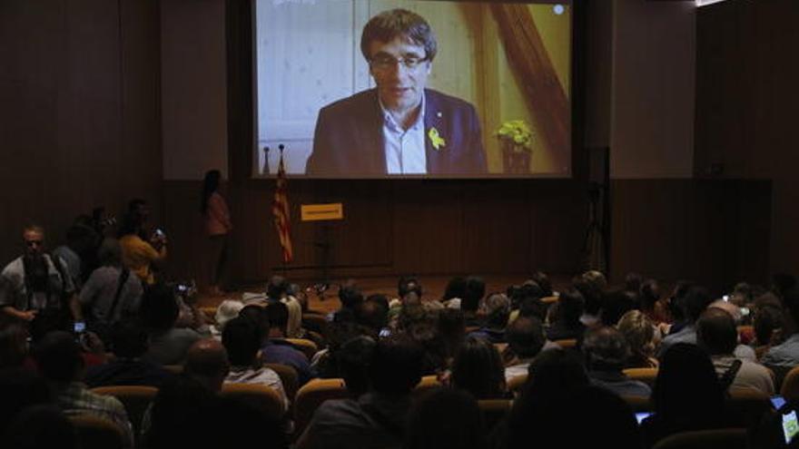 Puigdemont va intervenir en l&#039;acte de presentació de La Crida Nacional per la República