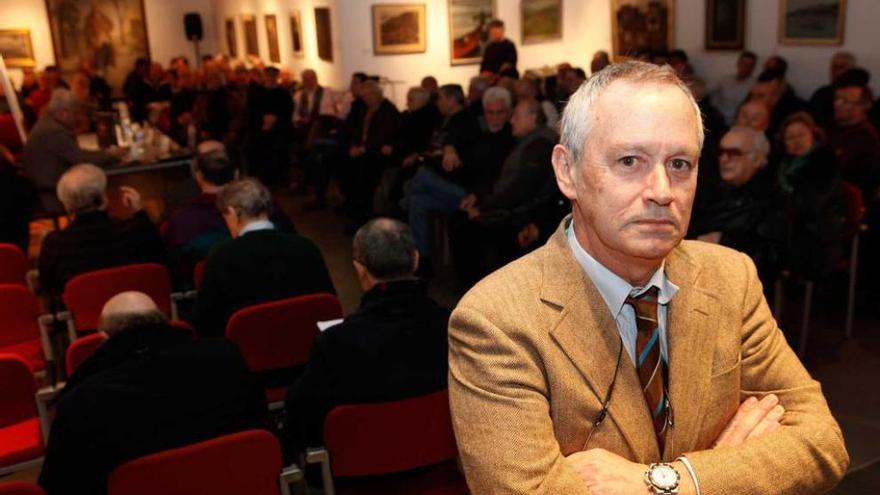 Ignacio Tamargo, ayer, antes de su charla en el Ateneo Jovellanos.