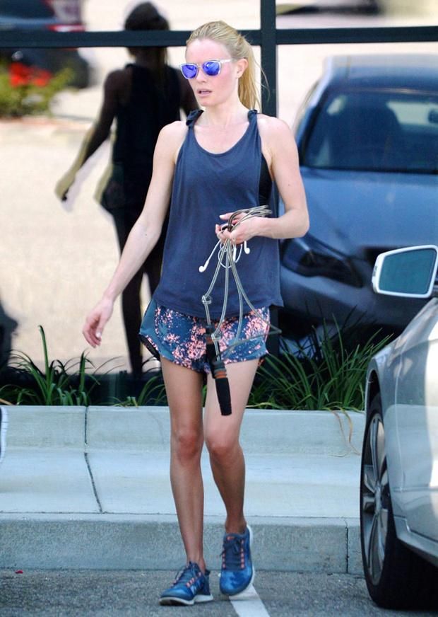 La actriz Kate Bosworth dispuesta a entrenar con unas cuerdas en la mano