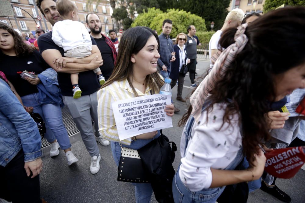 Protesta a favor del pin parental en Murcia