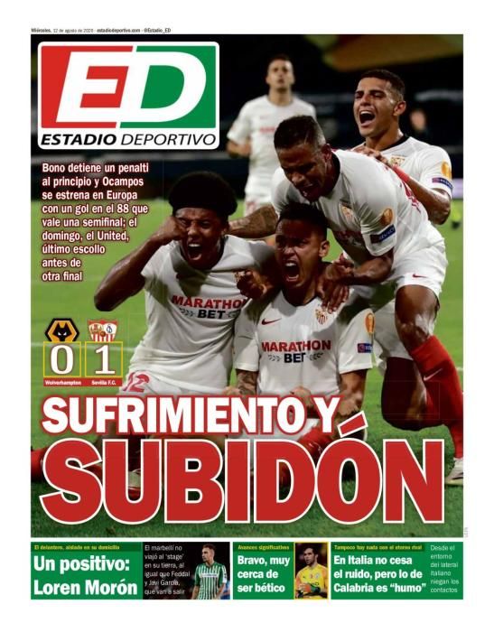 Portada ESTADIO DEPORTIVO miércoles 12 agosto 2020