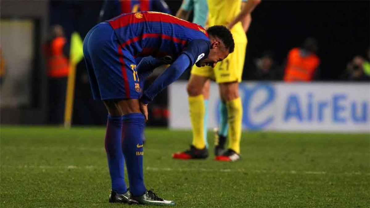Neymar está gafado ante la portería contraria