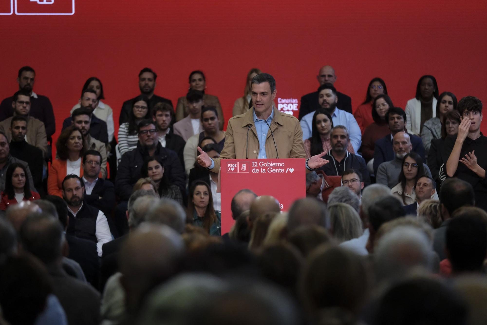 Mitin de Pedro Sánchez en Las Palmas de Gran Canaria