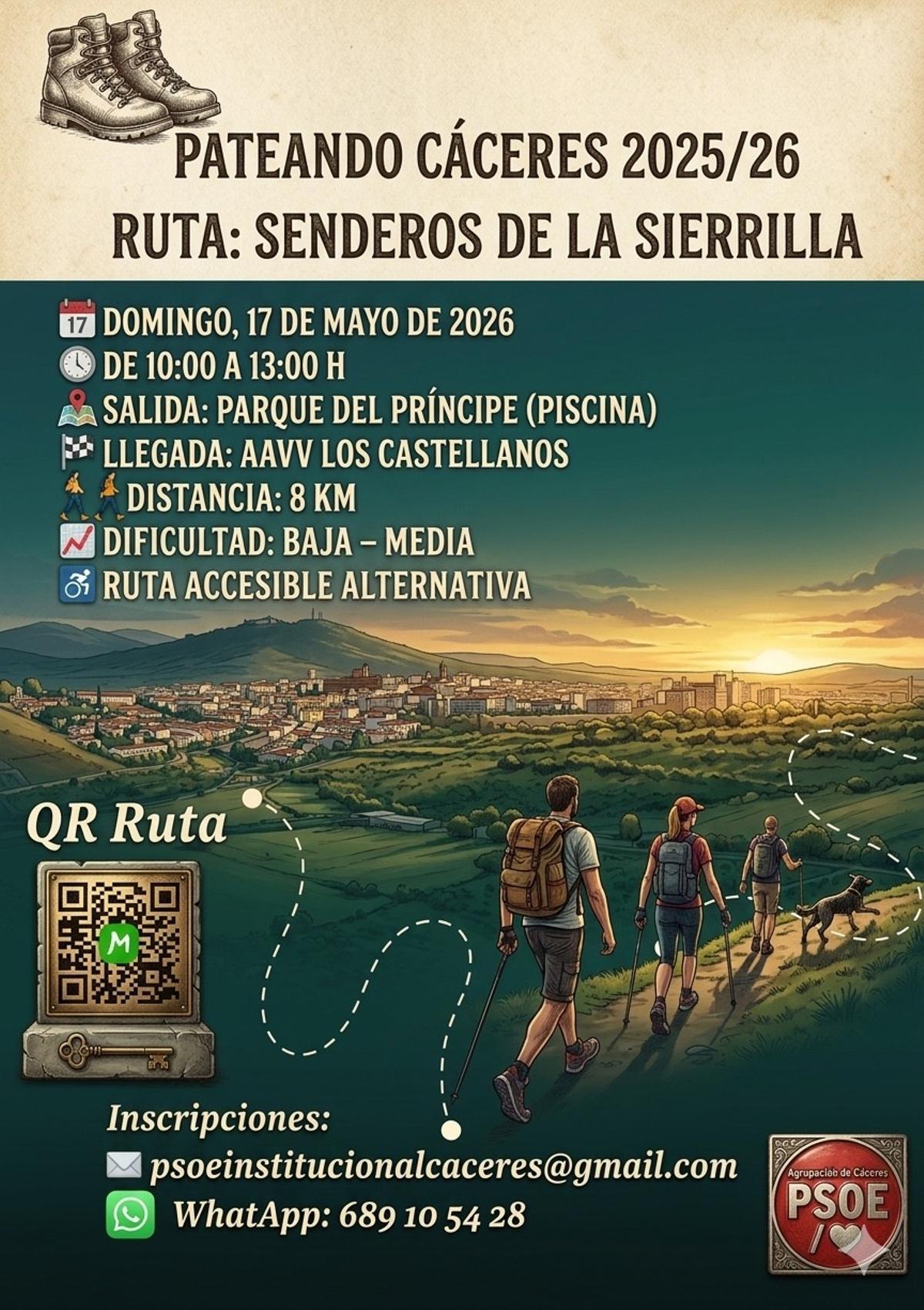 Ruta senderista del PSOE de Cáceres.