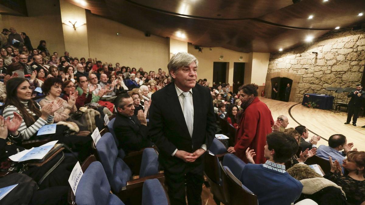 Vladimir Atapin, en el Auditorio de Oviedo durante un homenaje a su esposa fallecida en 2017.
