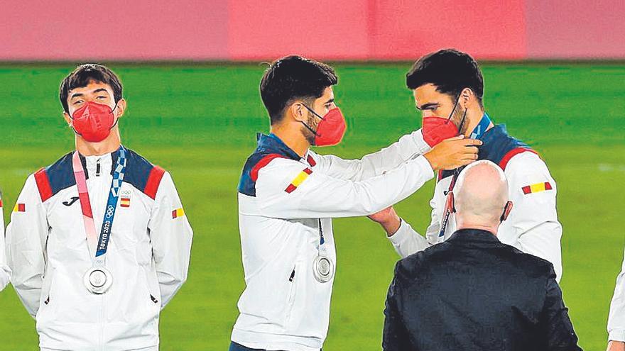 Zubimendi, en la entrega de medallas de los Juegos Olímpicos