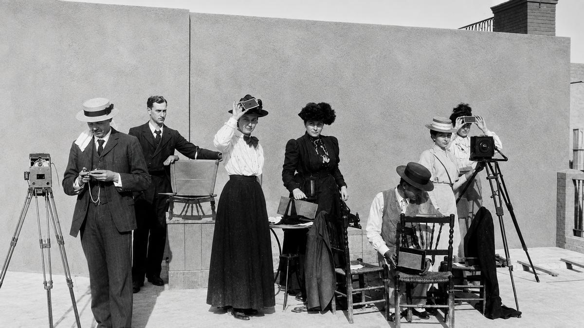 Observadores del eclipse de 1900 en Elche