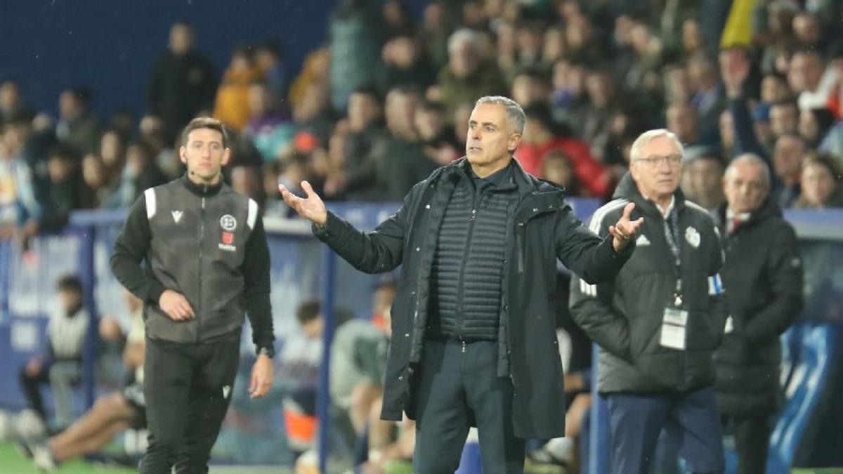 José Gomes, durante el partido entre la Deportiva y el Oviedo.