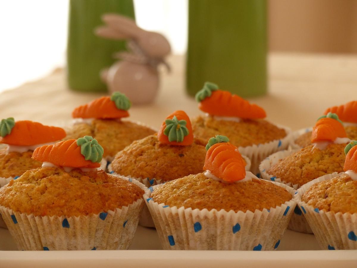 Pasteles de zanahoria sin azúcar.