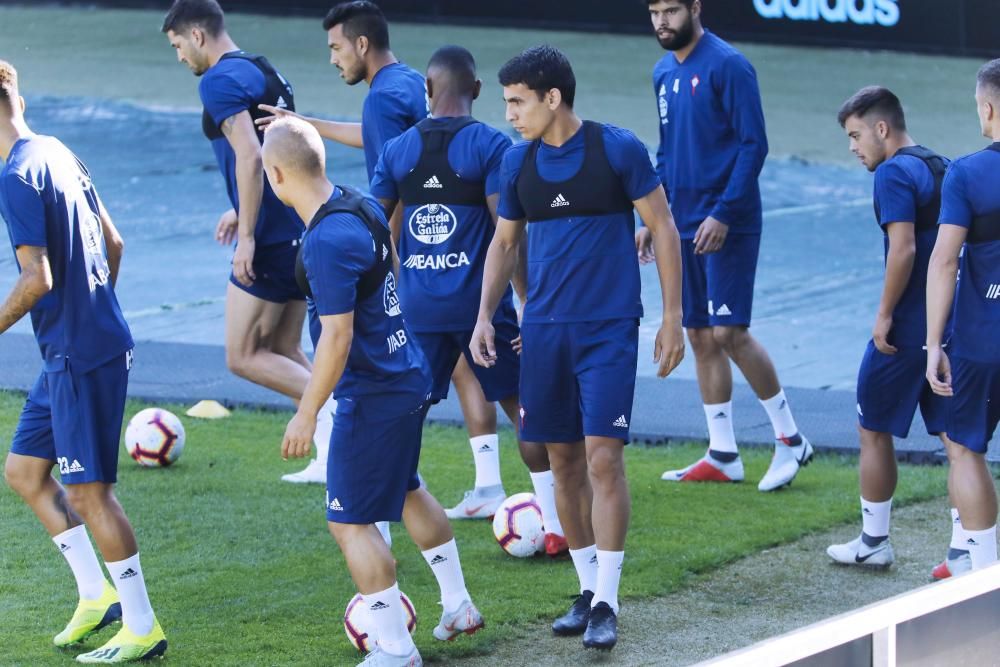 Entrenamiento del Celta a puerta cerrada