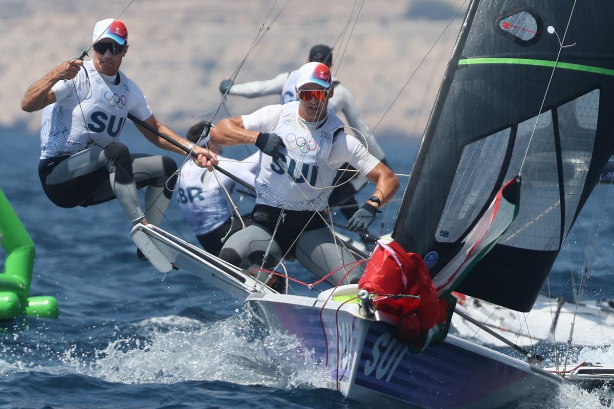 La 'medal race' del skiff de vela que les ha valido el oro a Diego Botín y Florian Trittel, en imágenes.