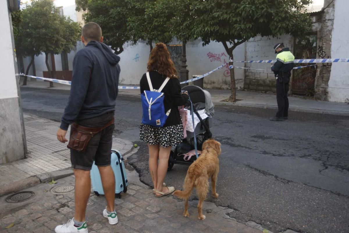 Derrumbe en la calle San Fernando