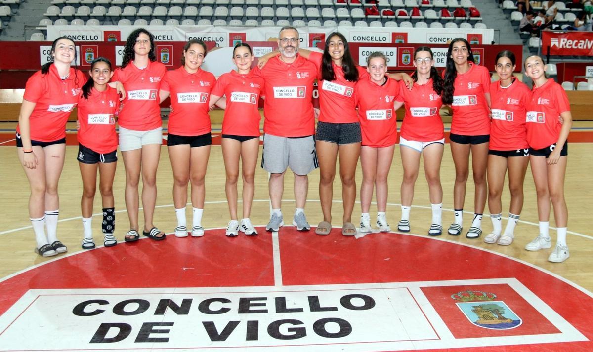 La selección viguesa de balonmano.
