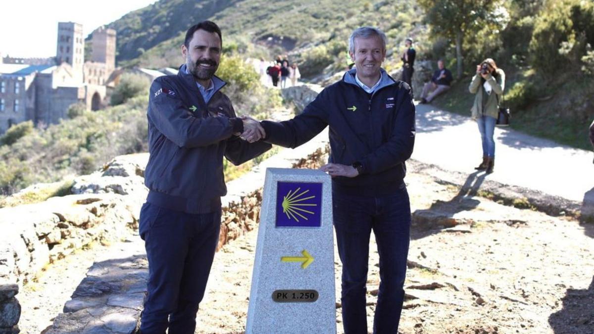 Un dels moments de la inauguració de la fita.  | GENERALITAT