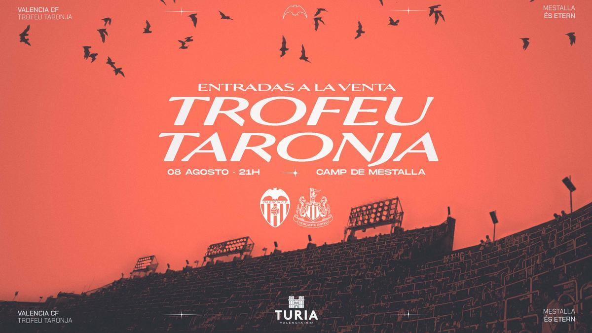 Ya a la venta las entradas para la 54ª edición del Trofeu Taronja ante el Newcastle United FC