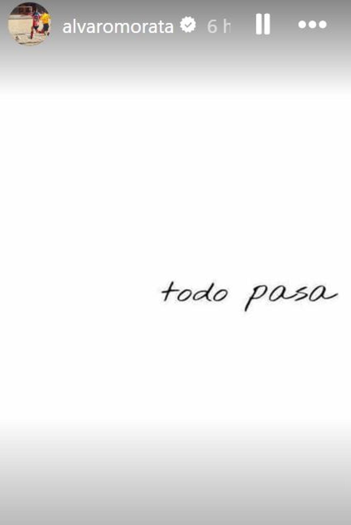 Álvaro Morata, en Instagram