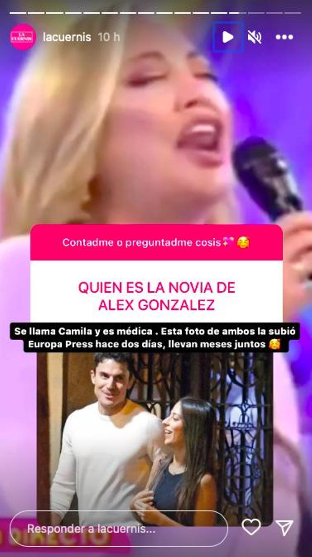 Álex González novia