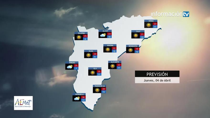 El ascenso de las temperaturas seguirá en el interior de la provincia este jueves