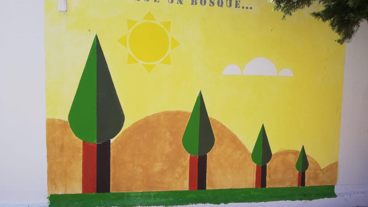 Resultado del mural titulado 'Más que un bosque'.