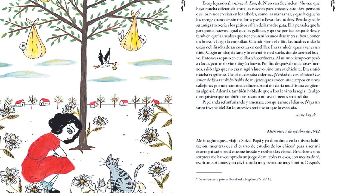 Ilustración del Diario de Anne Frank
