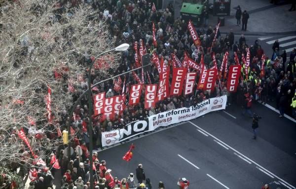 Las imágenes de la manifestación en Zaragoza