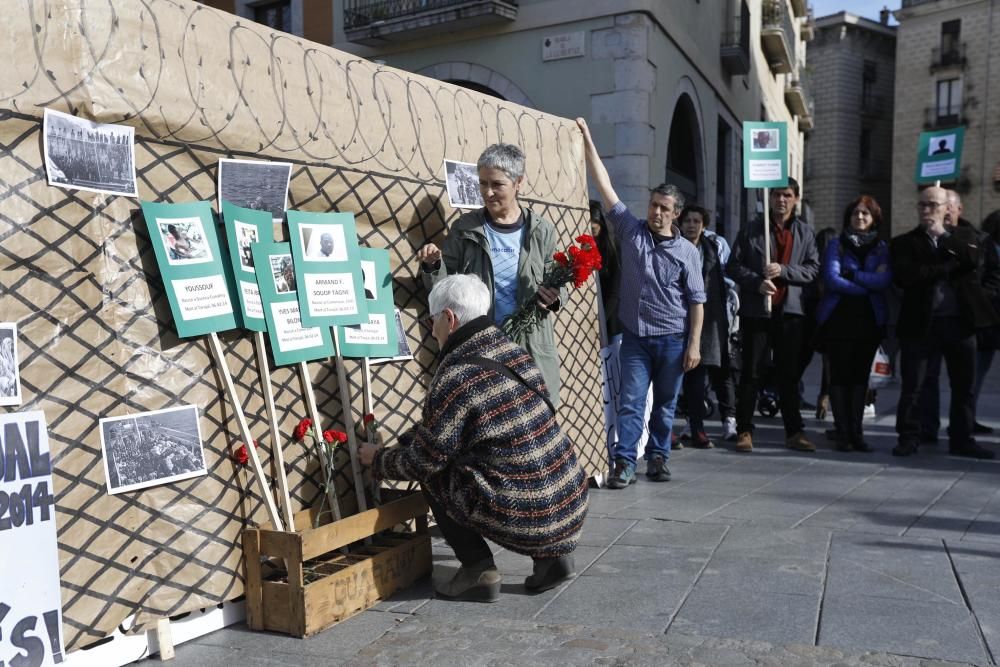 Acte en defensa els drets dels refugiats a Girona
