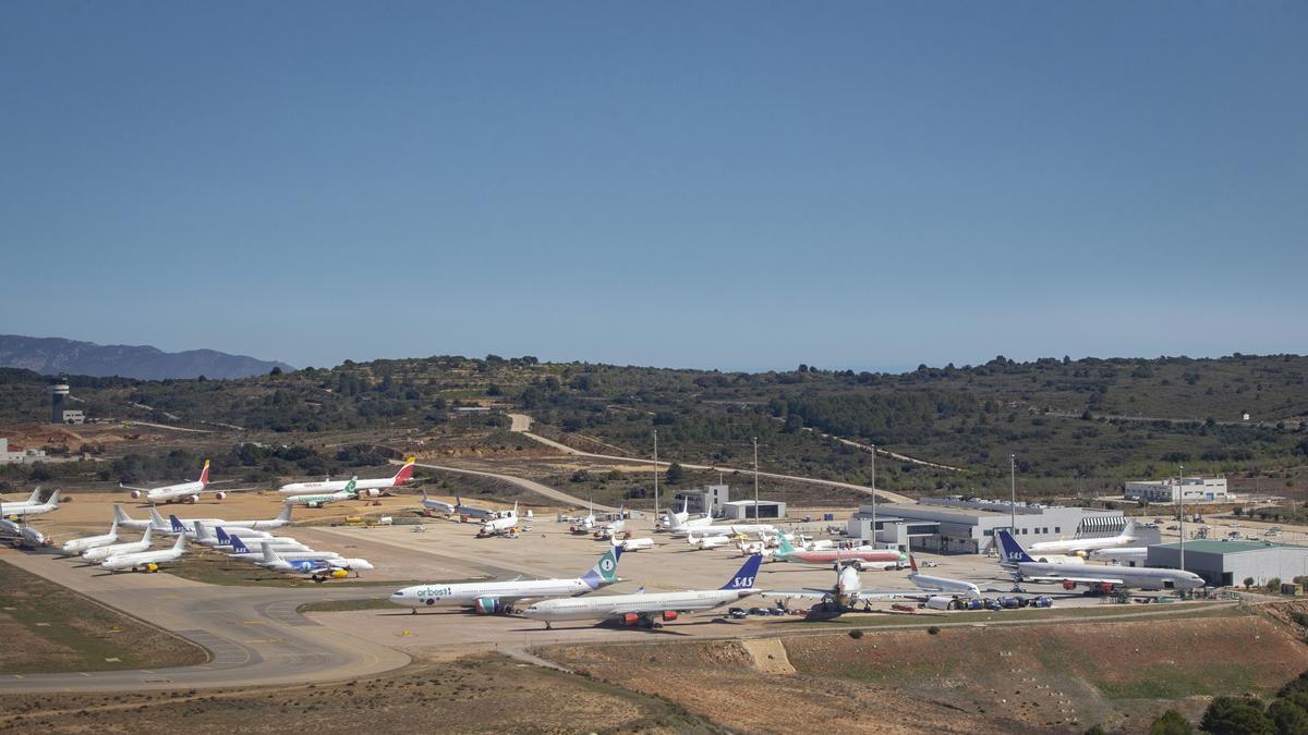 Vista aérea del aeropuerto de Castellón.