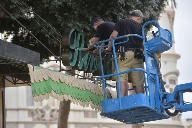 Decorados para la película Allied, en calle ...