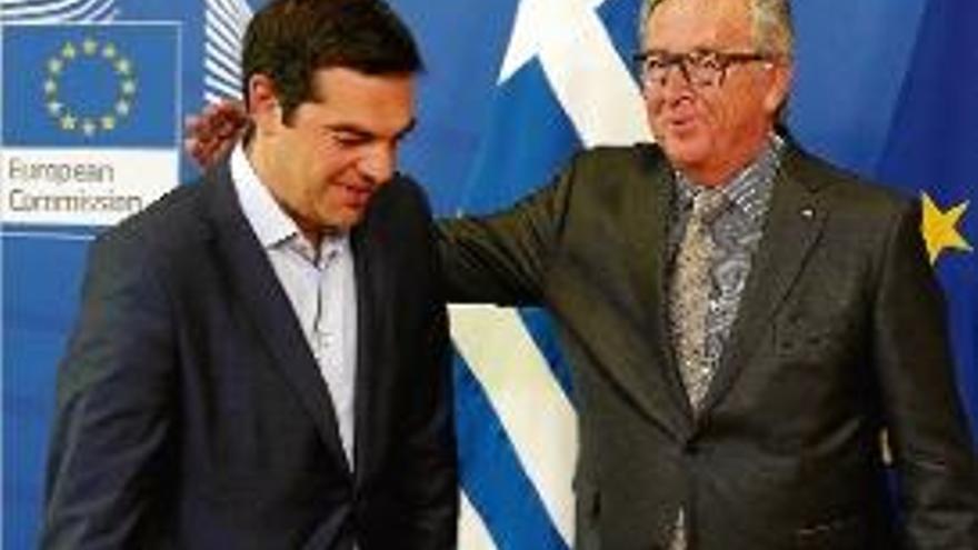 Tsipras i Juncker es van reunir ahir a Brussel·les.
