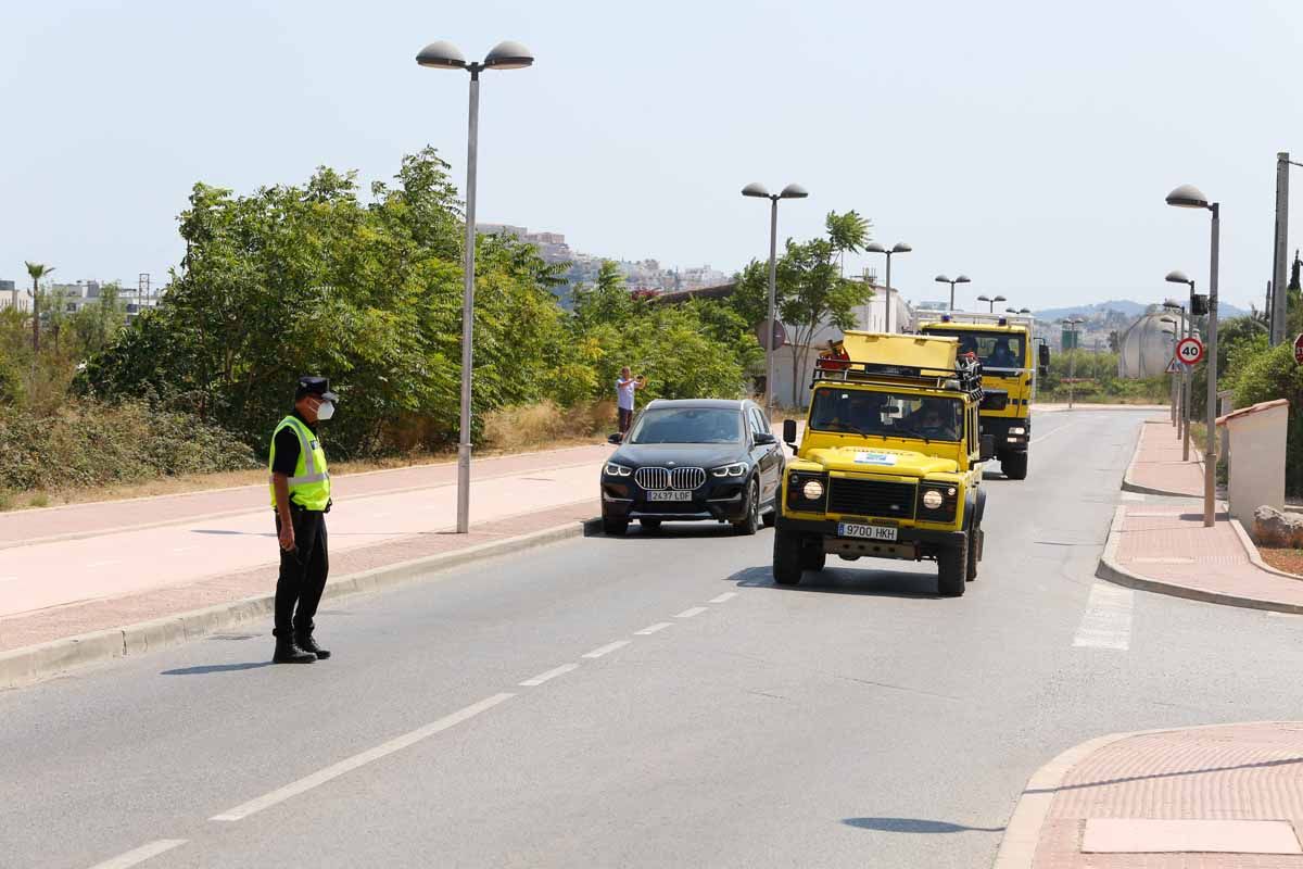 Incendio en una parcela de Ibiza