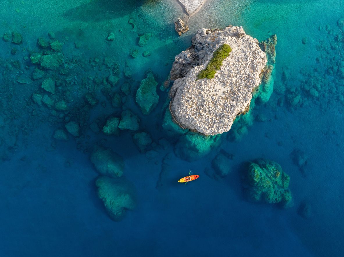 Kayak en Creta, Grecia