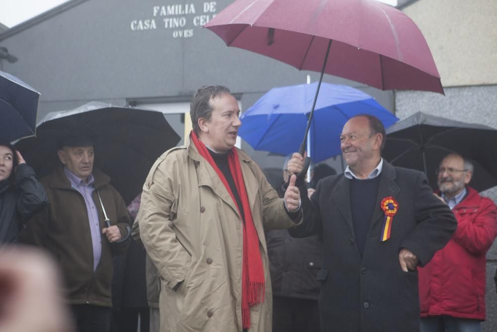 Homenaje en memoria de José Maldonado en el cementerio de La Espina, Salas