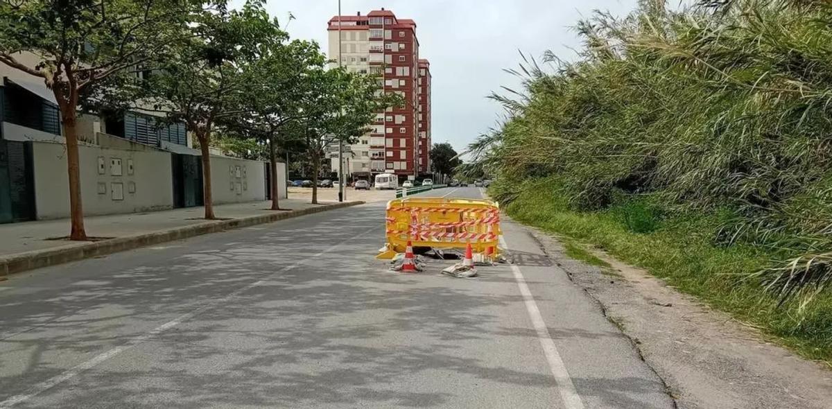 Lugar donde se produjo la rotura del colector ahora reparado.