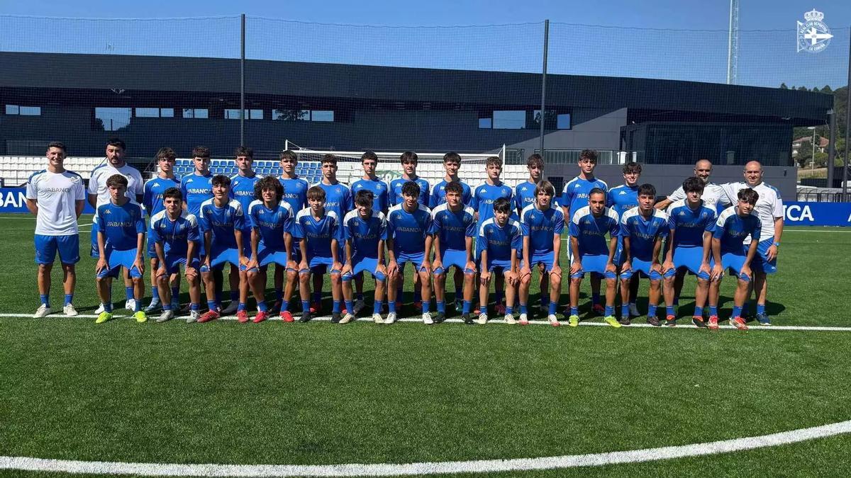 La plantilla del Dépor cadete A de esta temporada 2025/26
