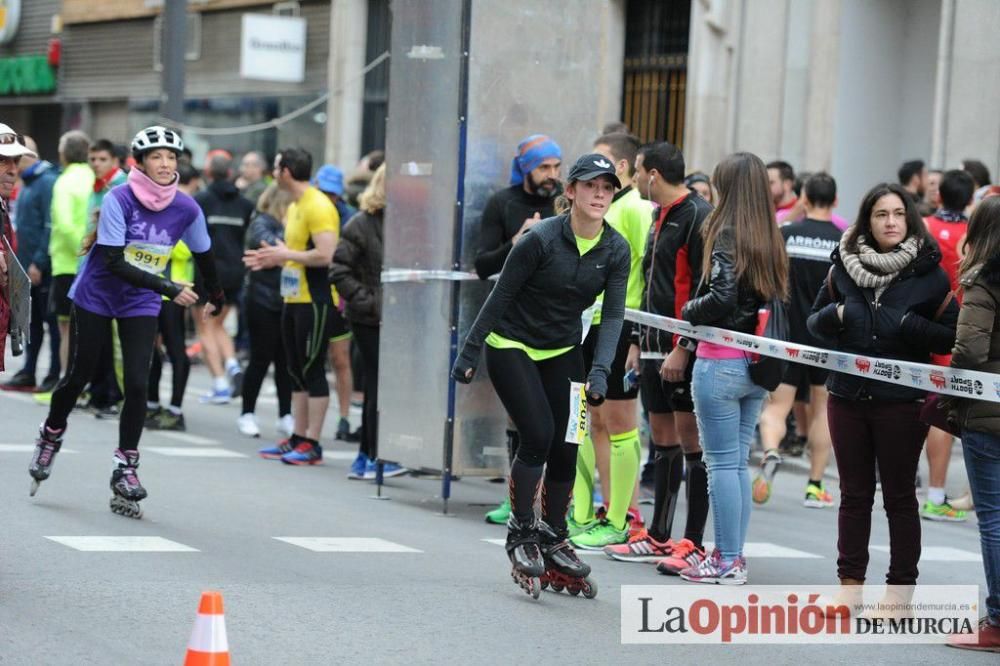 Murcia Maratón. Patinadores en carrera