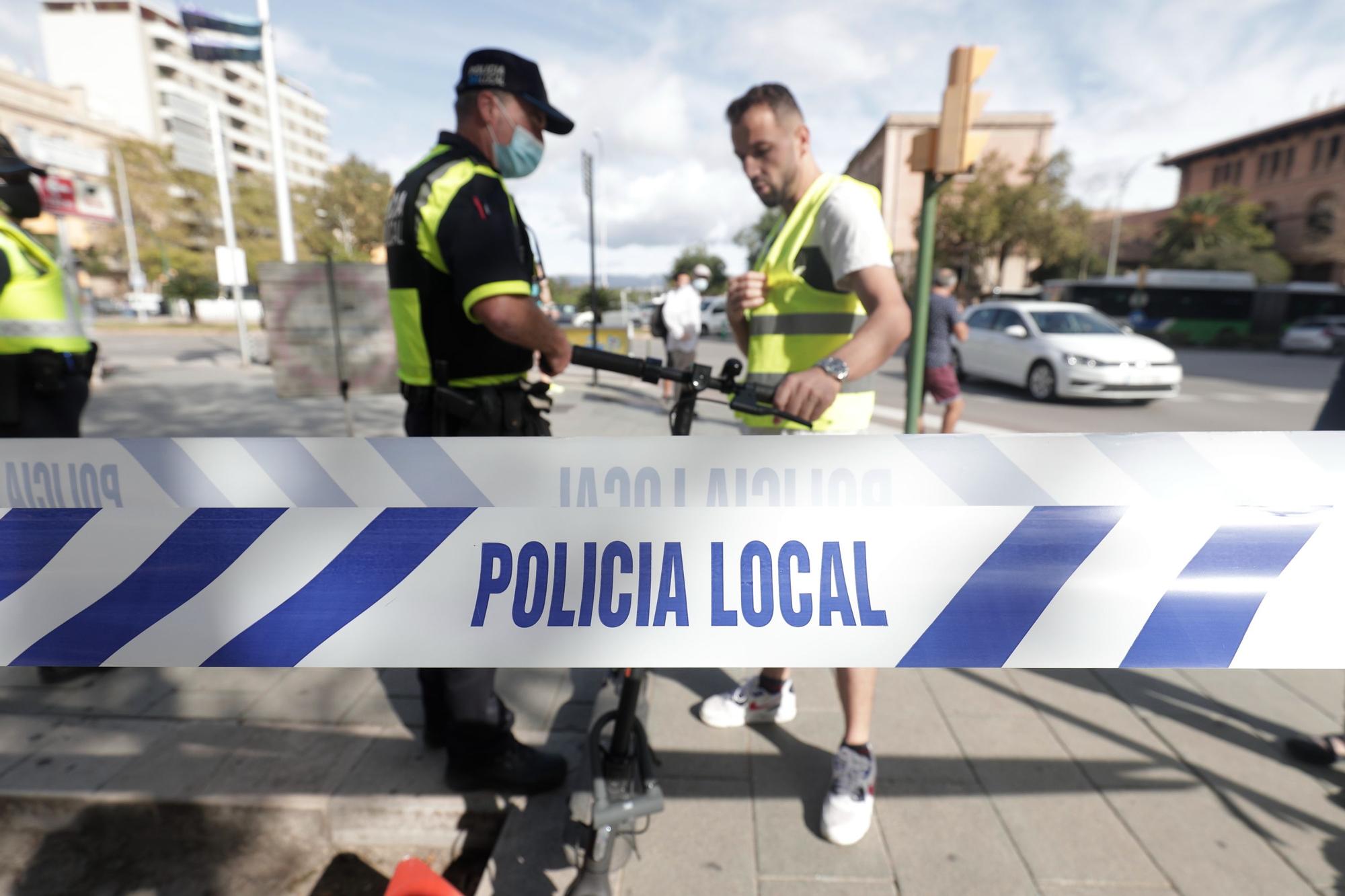 Control de alcoholemia a patinetes en Palma: Siete multas en una hora y media