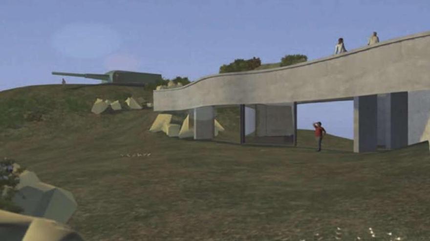 Imagen virtual de una de las partes del museo proyectado en el monte de San Pedro. la opinión