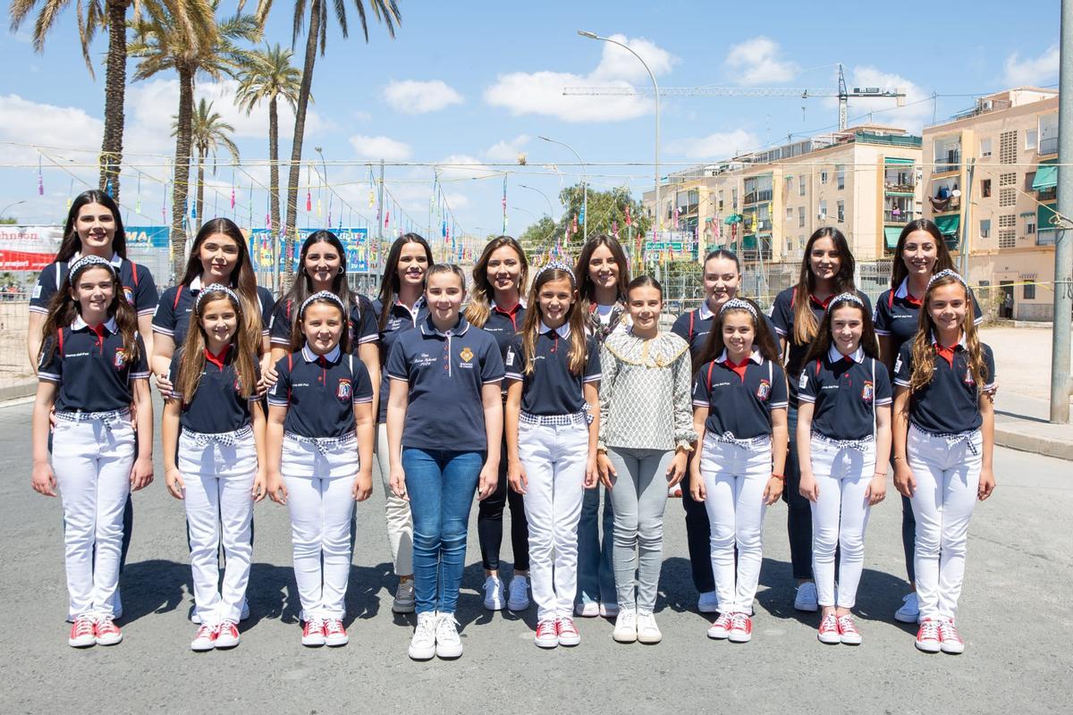 Primera mascletà de las nueva Bellea del Foc y sus damas Primera mascletà de las nueva Bellea del Foc y sus damas