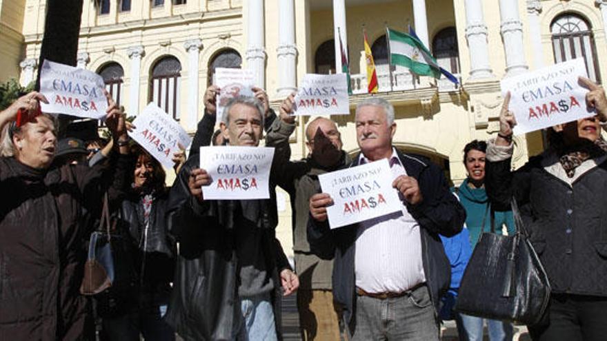 Una de las últimas protestas por las tarifas del agua aprobadas en 2013.