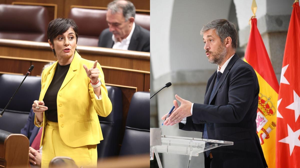 Isabel Rodríguez, ministra de Vivienda, y Miguel Ángel García Martín, portavoz del Gobierno de Ayuso.