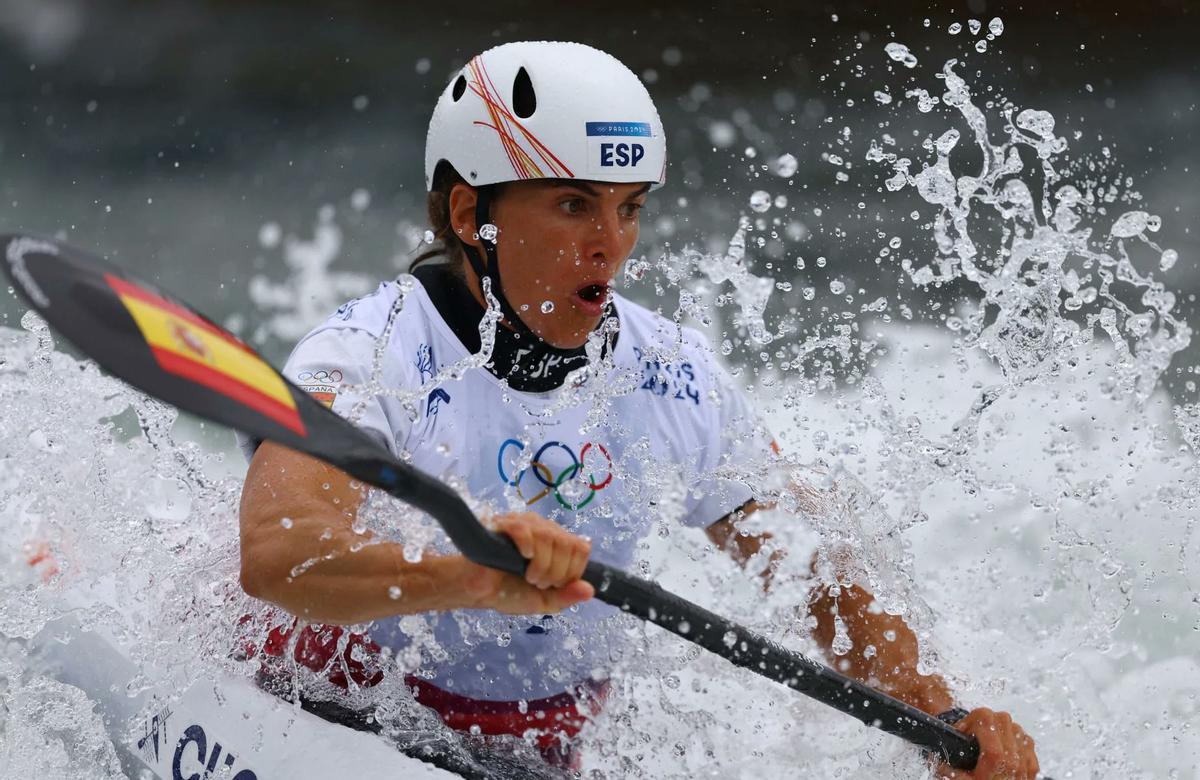Maialen Chourraut, durante la prueba
